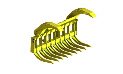 Loader rake with clamps from Mission Valley Kubota