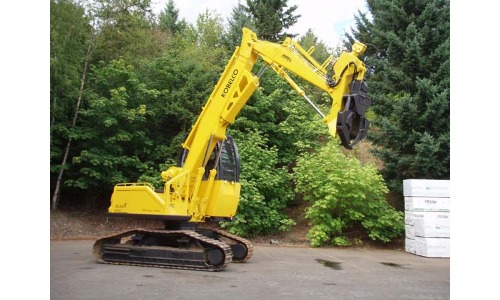 Log loader - tong thrower conversion tractor from Mission Valley Kubota