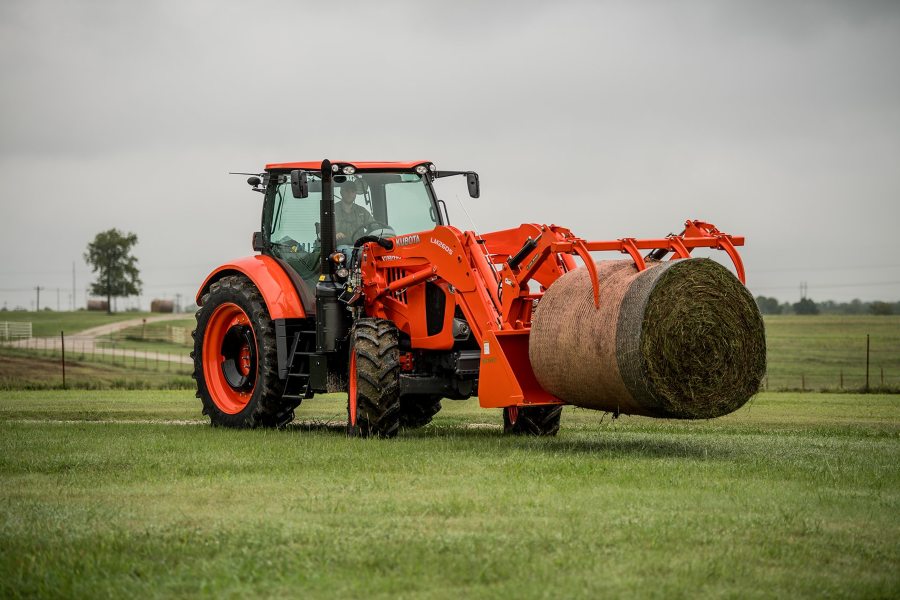 farm-tractor pulling hay